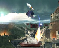 Meta Knight performing the Shuttle Loop.