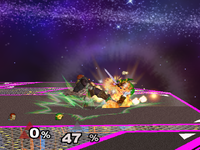 Ganondorf Volcano Kick SSBM.png
