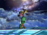 Yoshi up throw Brawl.jpg