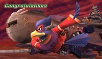Falco Congratulations Screen All-Star Brawl.png