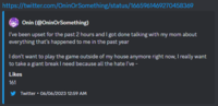 Onin break tweet.png