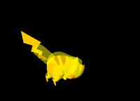 Pikachu Up Aerial Hitbox Melee.gif