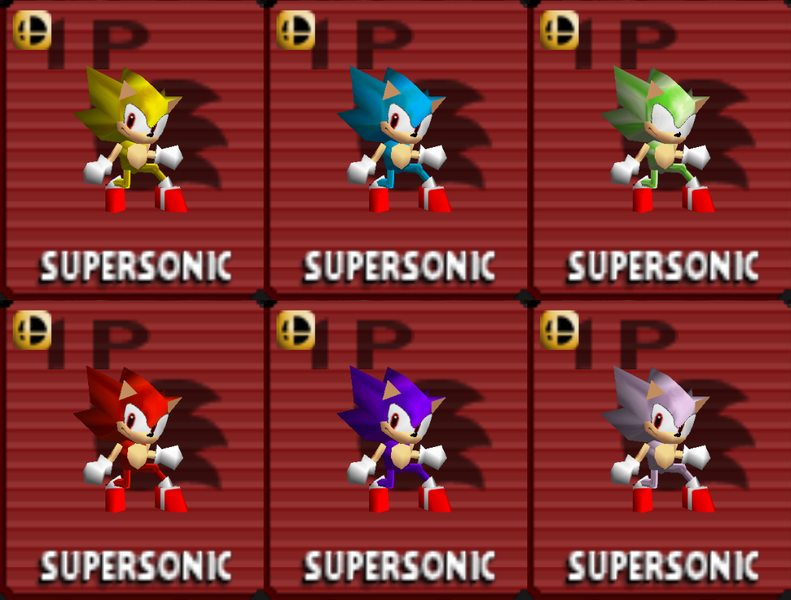 File:SSB64 Remix alts Super Sonic.png - SmashWiki, the Super Smash Bros ...