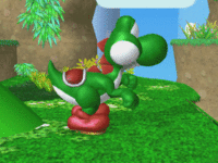 Yoshi Idle Pose Melee.gif
